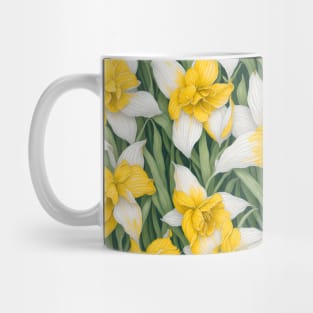 Floral Pattern Daffodil Flowers Mug